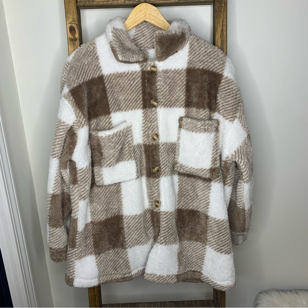 SHEIN Plaid Shacket